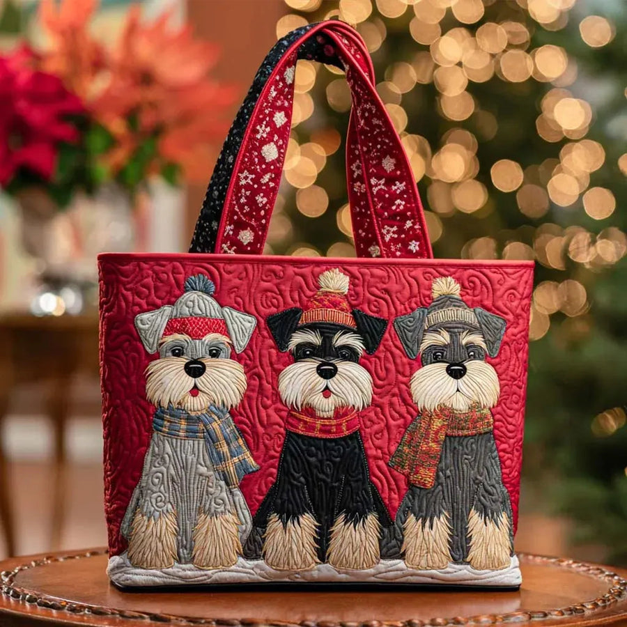 Bolso artesanal - Trío de Schnauzers