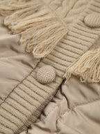 Uxia | Chaqueta acolchada de punto trenzado patchwork