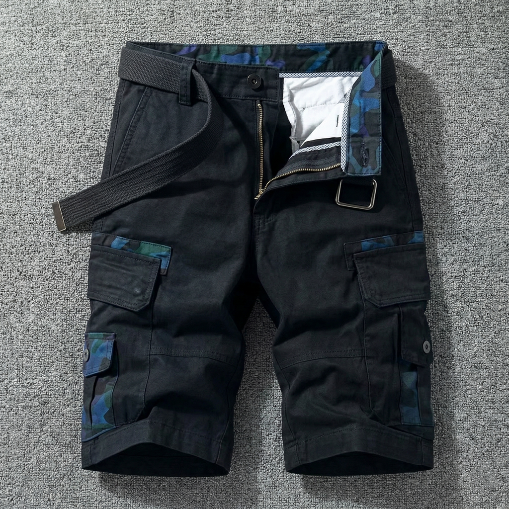 Sergio | Pantalones cargo cortos con cinturón