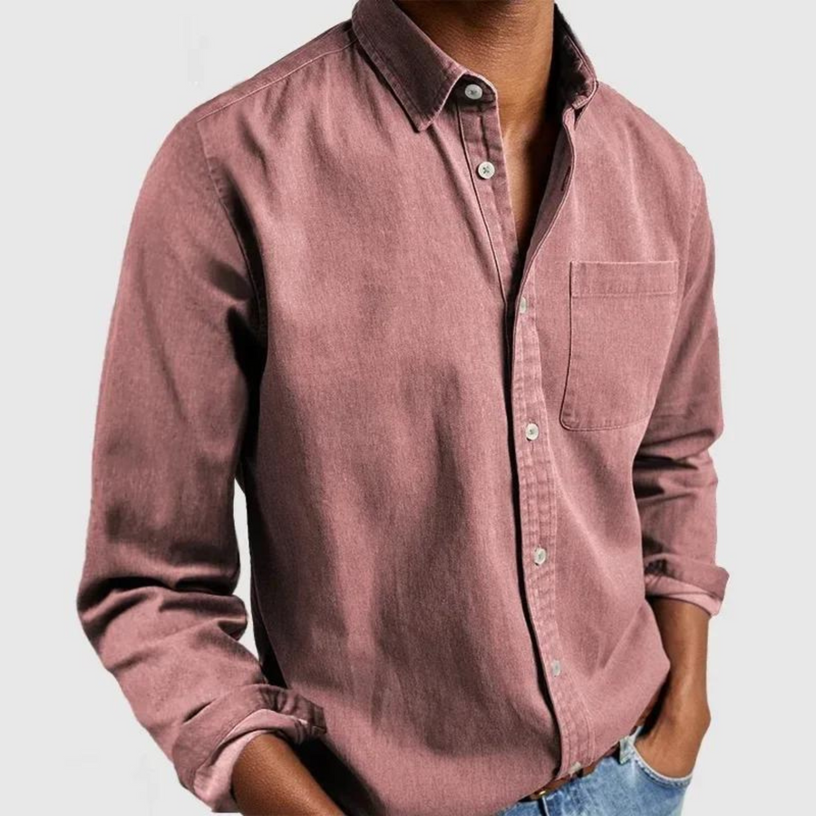 Emilio | Camisa Henley en algodón efecto lino
