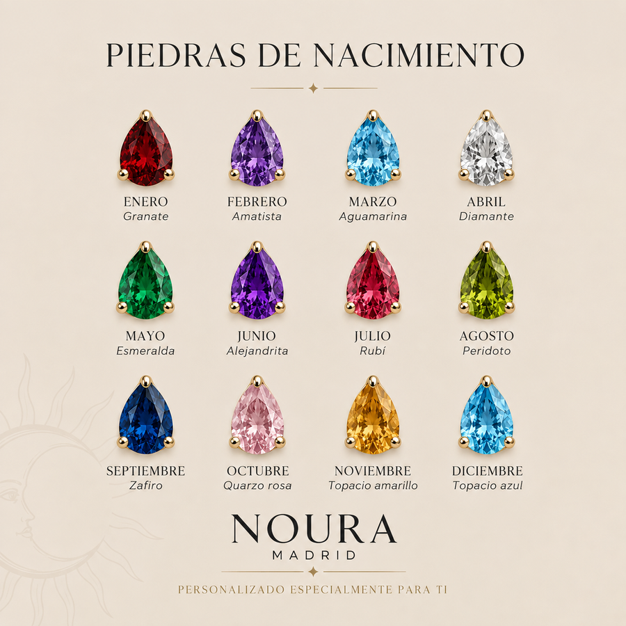Liora | Collar con dos piedras de nacimiento