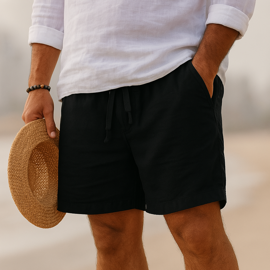 Ursula | Pantalones cortos elegantes de lino con cintura elástica