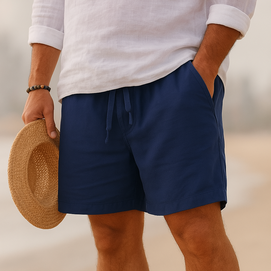 Ursula | Pantalones cortos elegantes de lino con cintura elástica