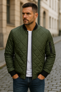 Kati | Chaqueta de algodón con motivo de rombos