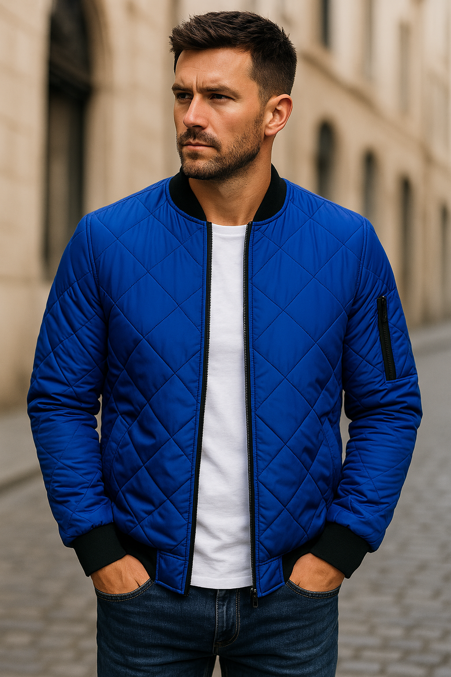 Kati | Chaqueta de algodón con motivo de rombos