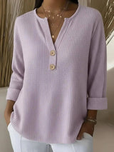 Camiseta Henley Gofrada con Botones