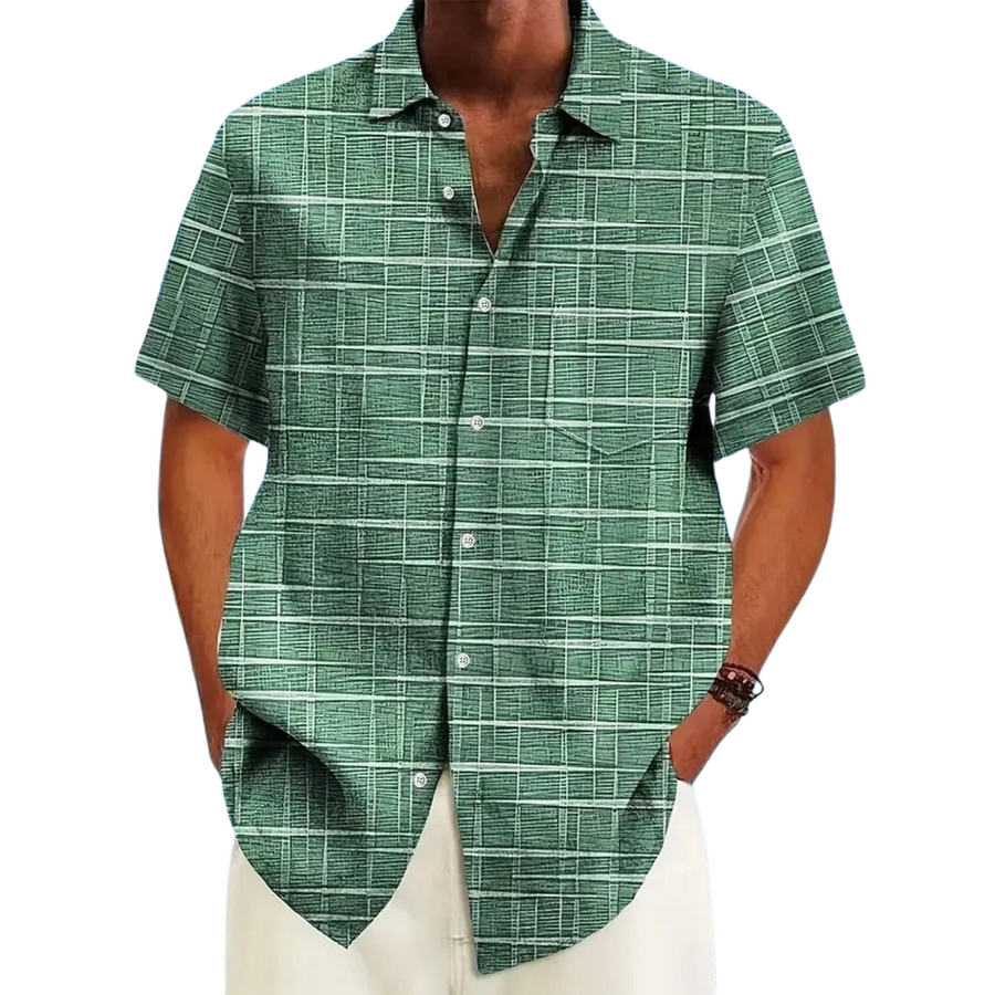 Damián | Camisa elegante de rayas y cuadros