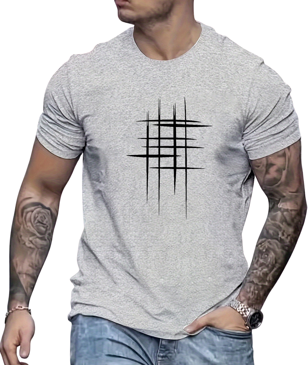 Fabián | Camiseta elegante de cuello redondo con estampado