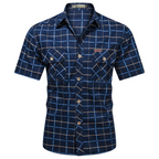 Zacarías | Camisa elegante de manga corta a cuadros