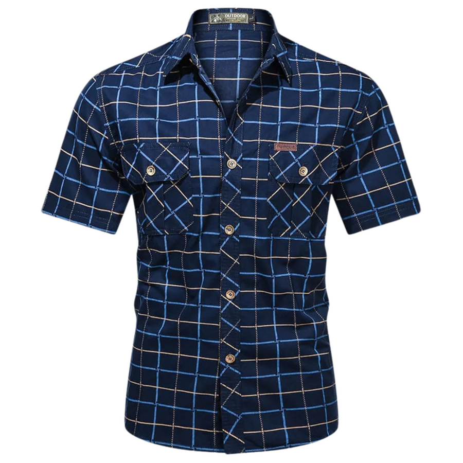 Zacarías | Camisa elegante de manga corta a cuadros