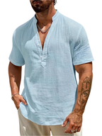 Ramón | Camisa de verano elegante con cuello alto