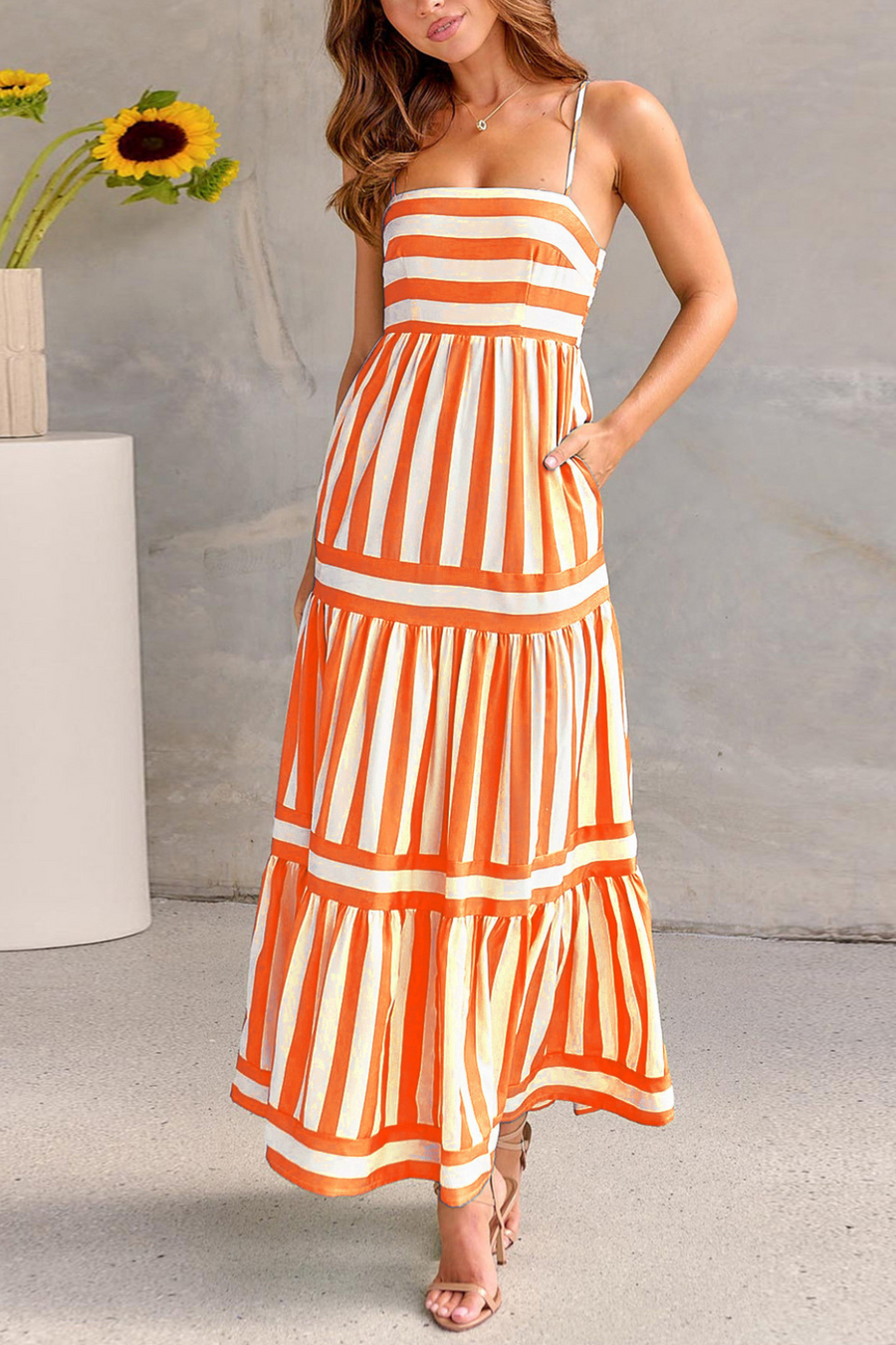Valeria | Vestido con tirantes bicolor