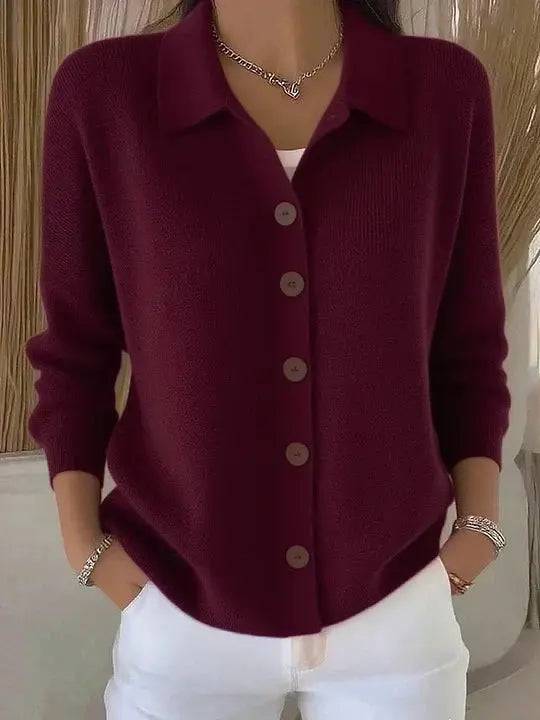 Josefina | Chaqueta de Punto con Cuello y Botones