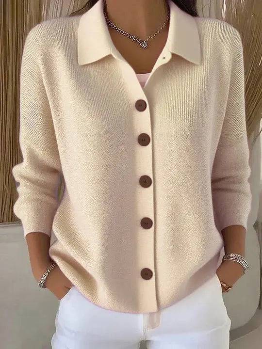Josefina | Chaqueta de Punto con Cuello y Botones