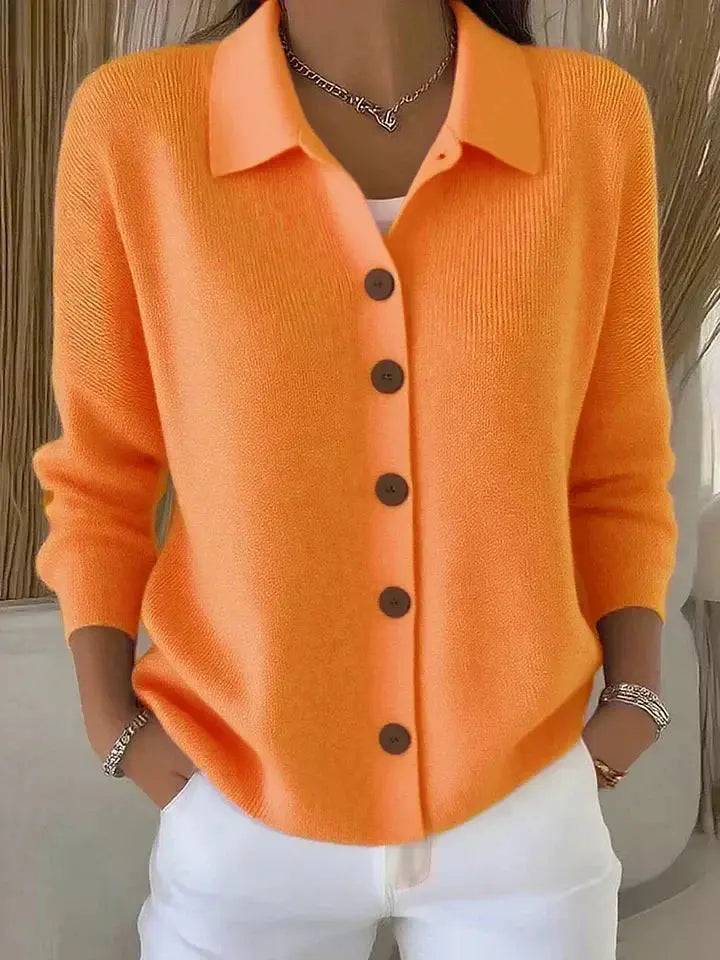Josefina | Chaqueta de Punto con Cuello y Botones