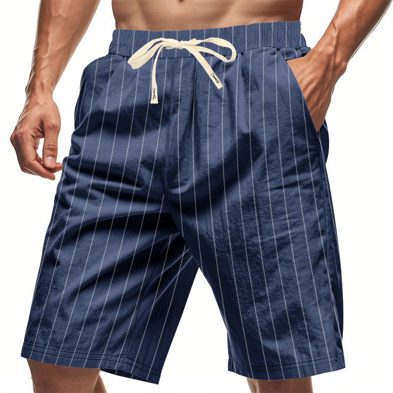 Zuhaitz | Pantalones cortos de rayas casual para hombre