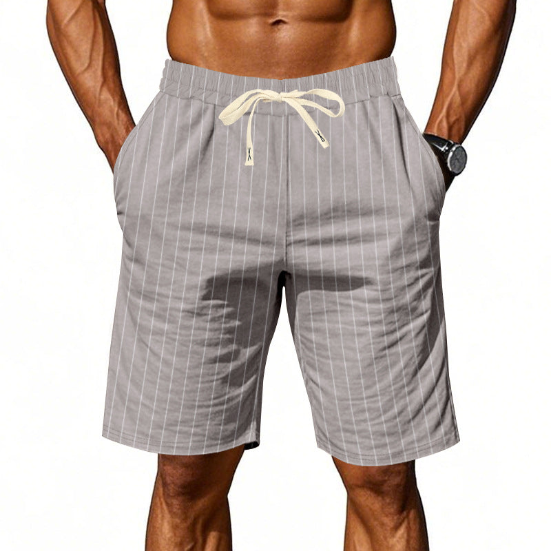 Zuhaitz | Pantalones cortos de rayas casual para hombre