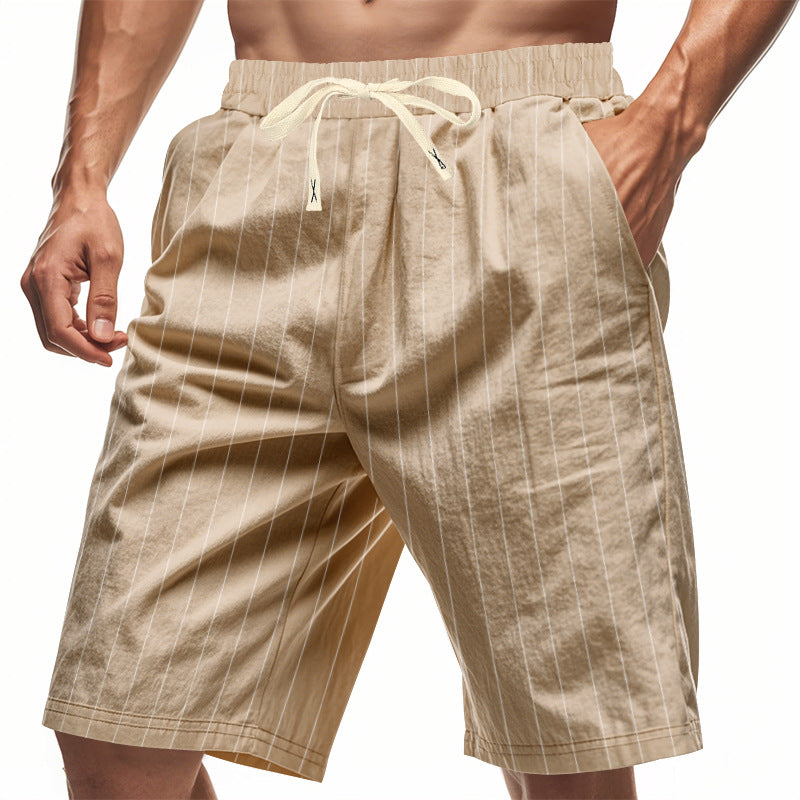 Zuhaitz | Pantalones cortos de rayas casual para hombre