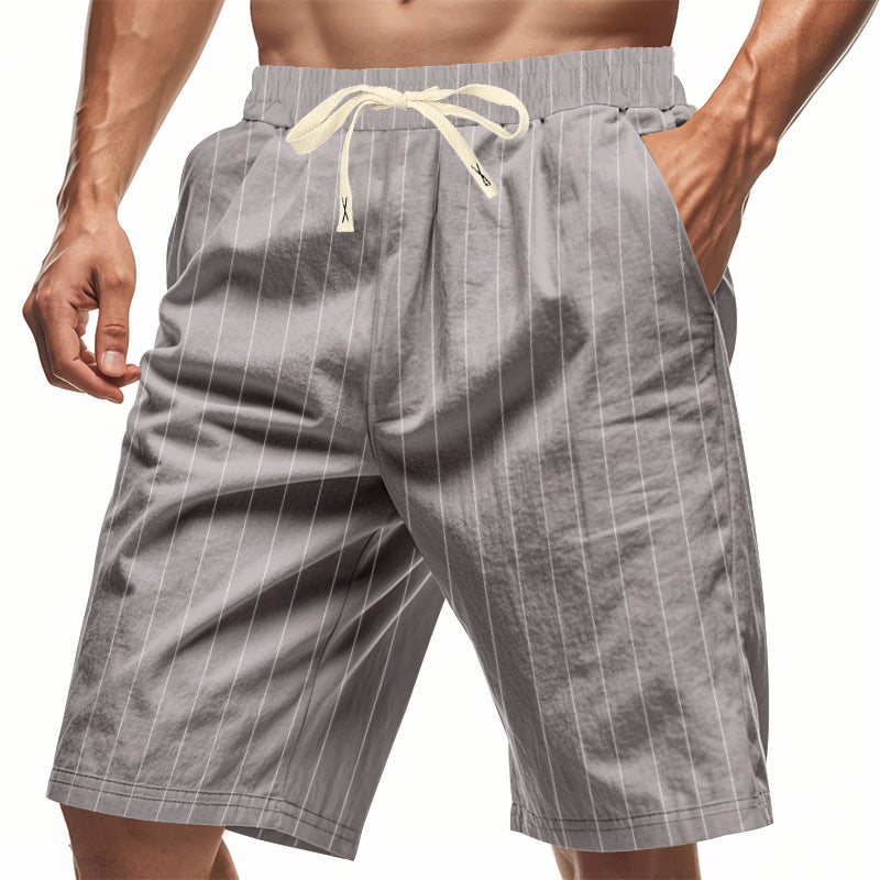 Zuhaitz | Pantalones cortos de rayas casual para hombre
