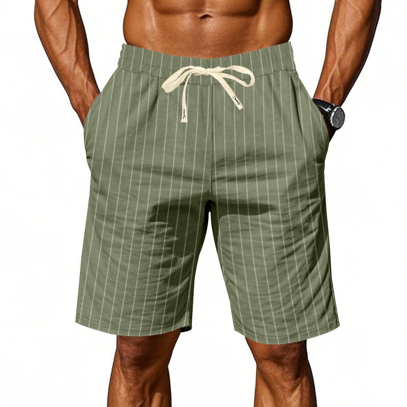 Zuhaitz | Pantalones cortos de rayas casual para hombre