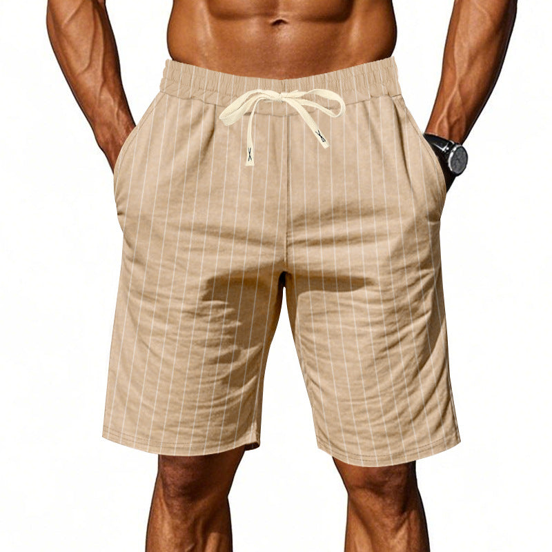 Zuhaitz | Pantalones cortos de rayas casual para hombre