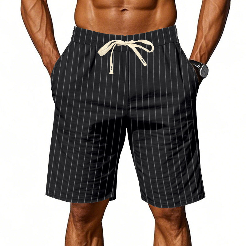 Zuhaitz | Pantalones cortos de rayas casual para hombre