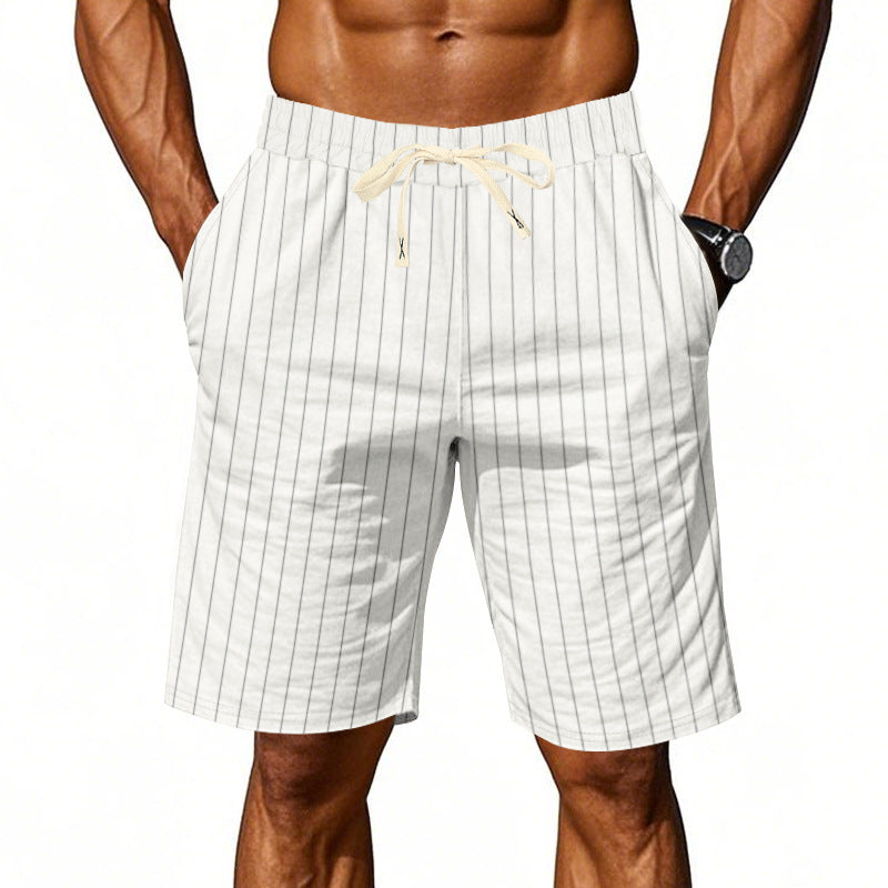 Zuhaitz | Pantalones cortos de rayas casual para hombre