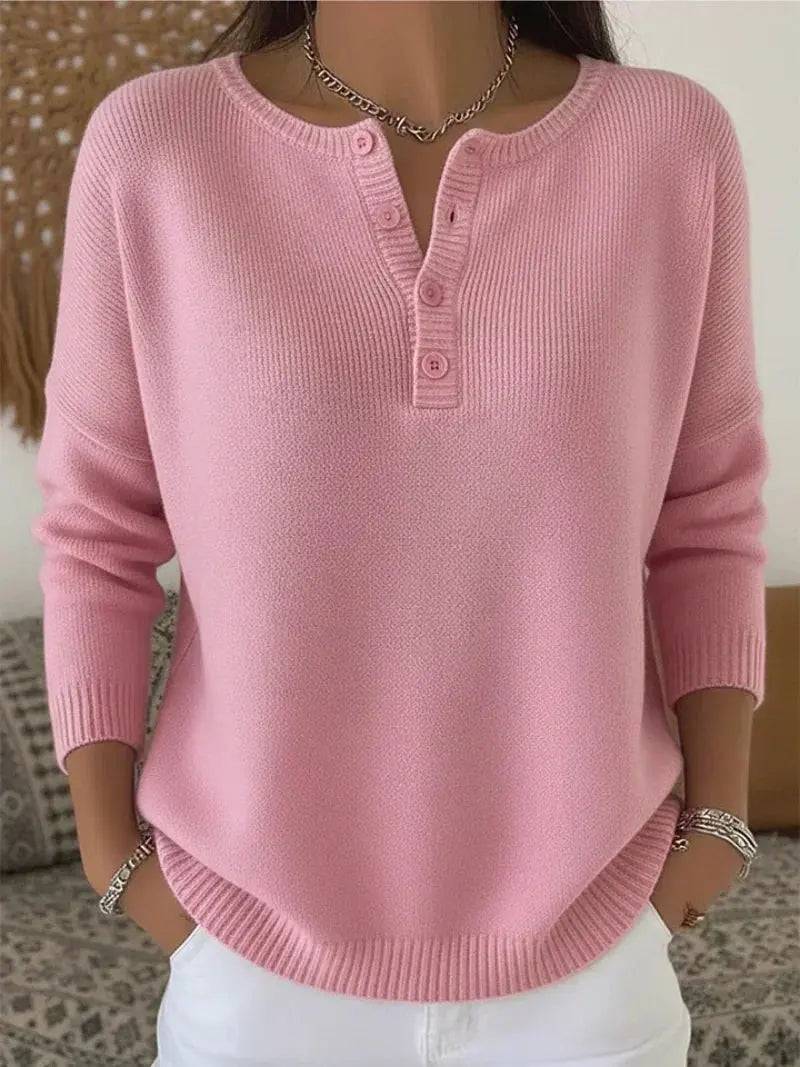 Helena | Jersey de Punto con Botones Henley