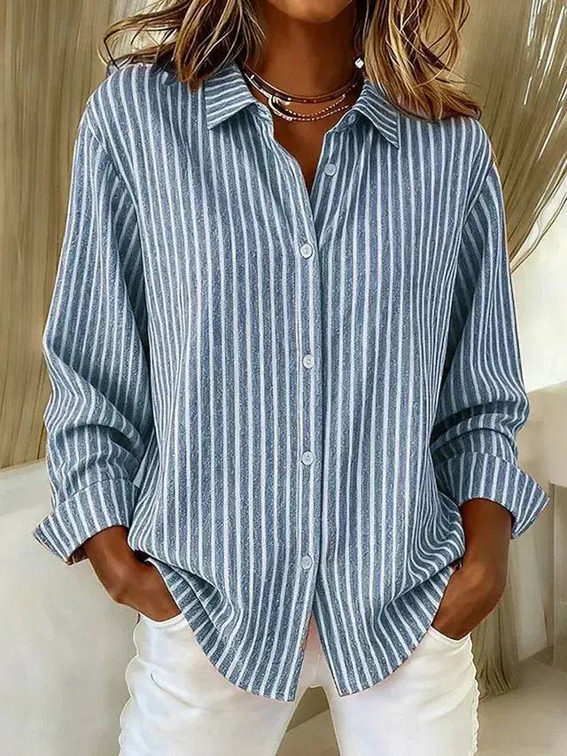Camisa de Rayas con Botones Jimena