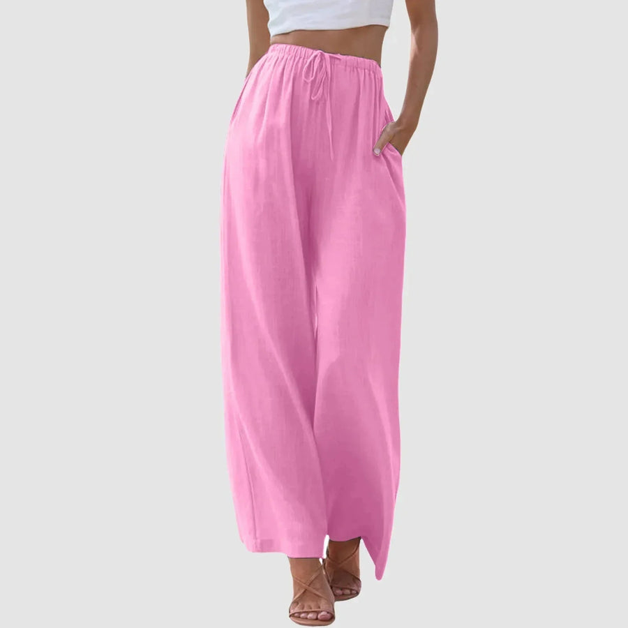 Alba | Pantalones cómodos de pierna ancha y talle alto