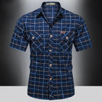 Zacarías | Camisa elegante de manga corta a cuadros