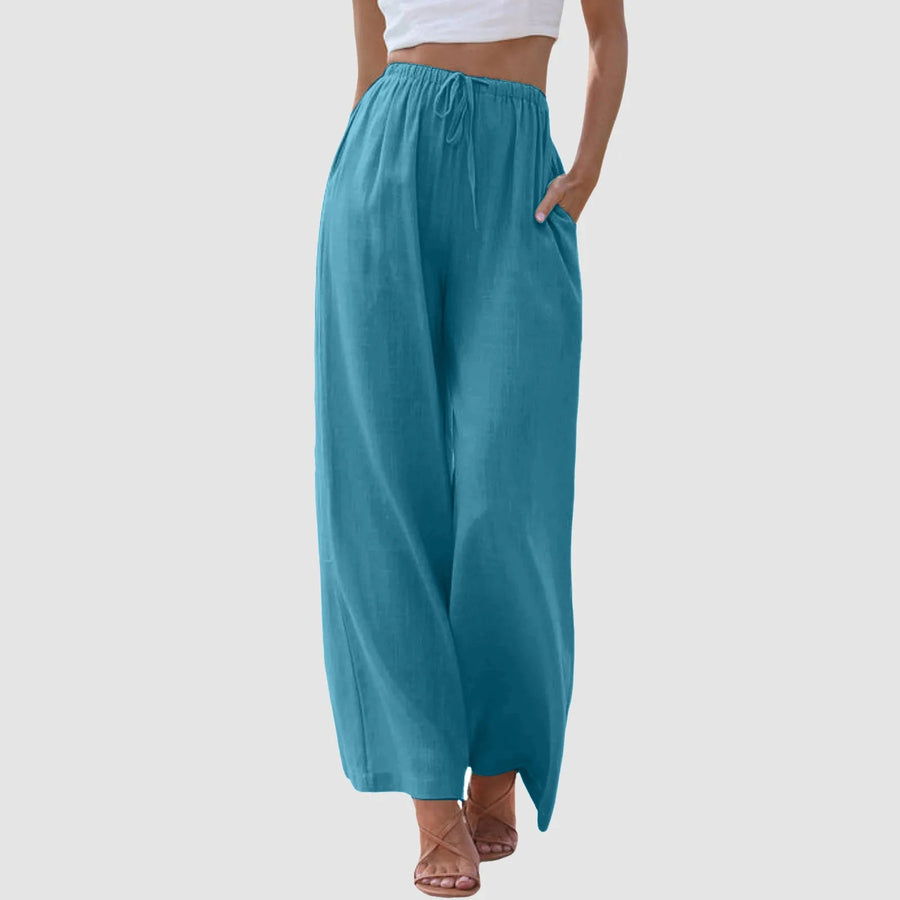 Tania | Pantalones de talle alto y pierna ancha