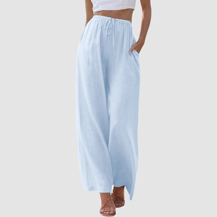Alba | Pantalones cómodos de pierna ancha y talle alto