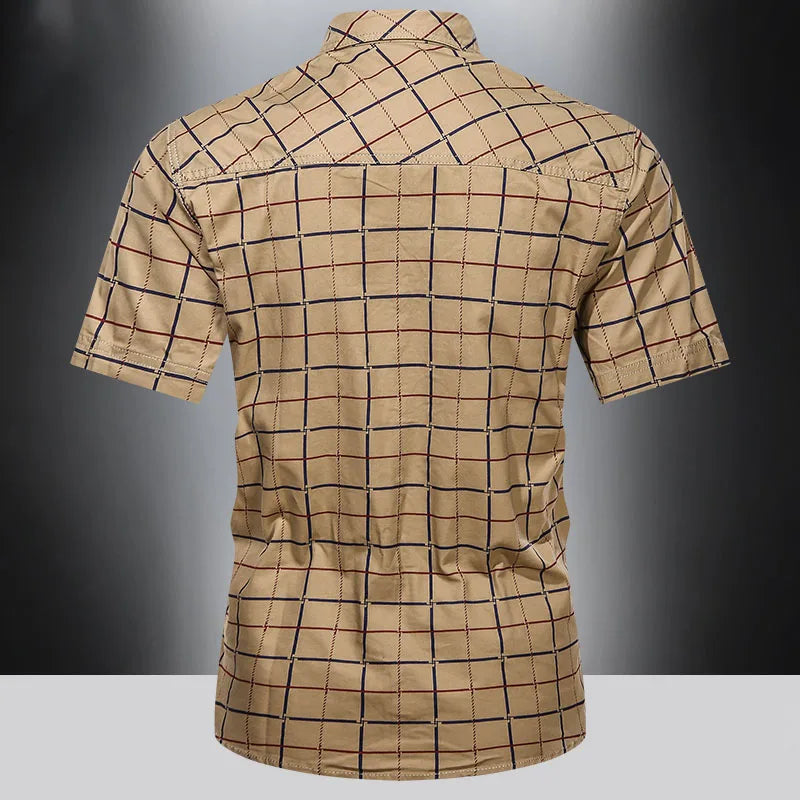 Zacarías | Camisa elegante de manga corta a cuadros