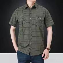 Zacarías | Camisa elegante de manga corta a cuadros