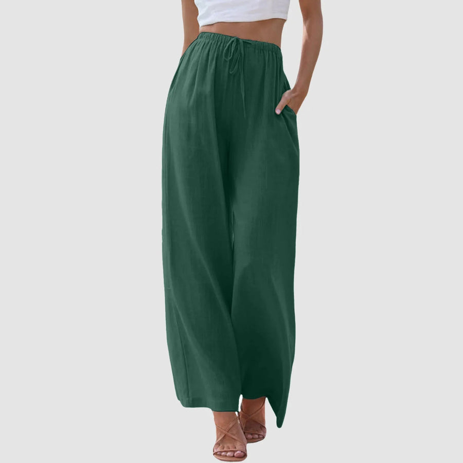 Alba | Pantalones cómodos de pierna ancha y talle alto