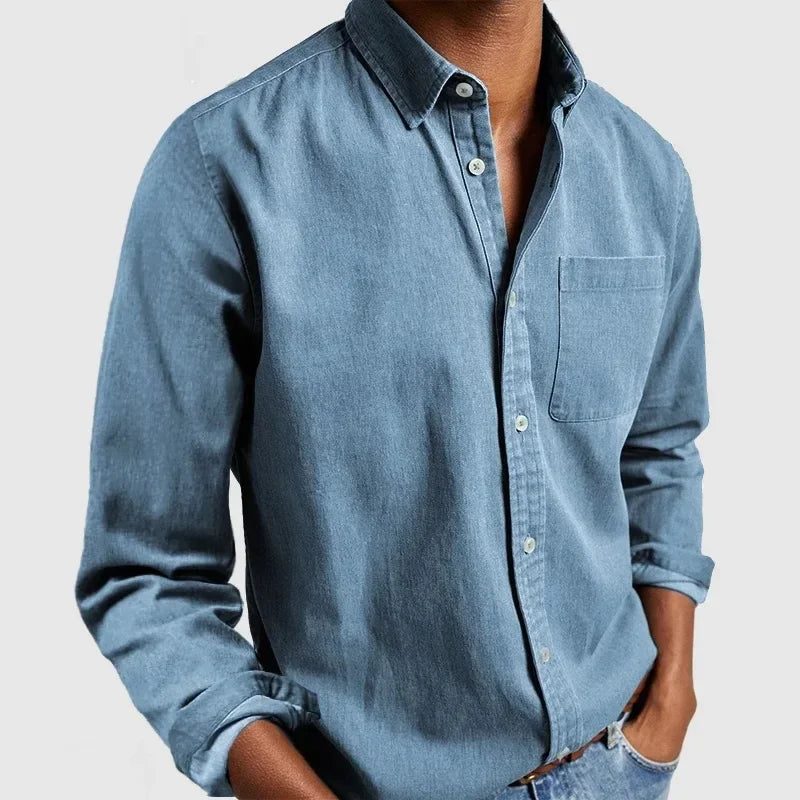 Emilio | Camisa Henley en algodón efecto lino