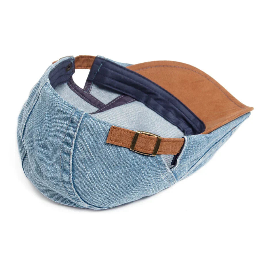 Helena | Boina plana premium de denim