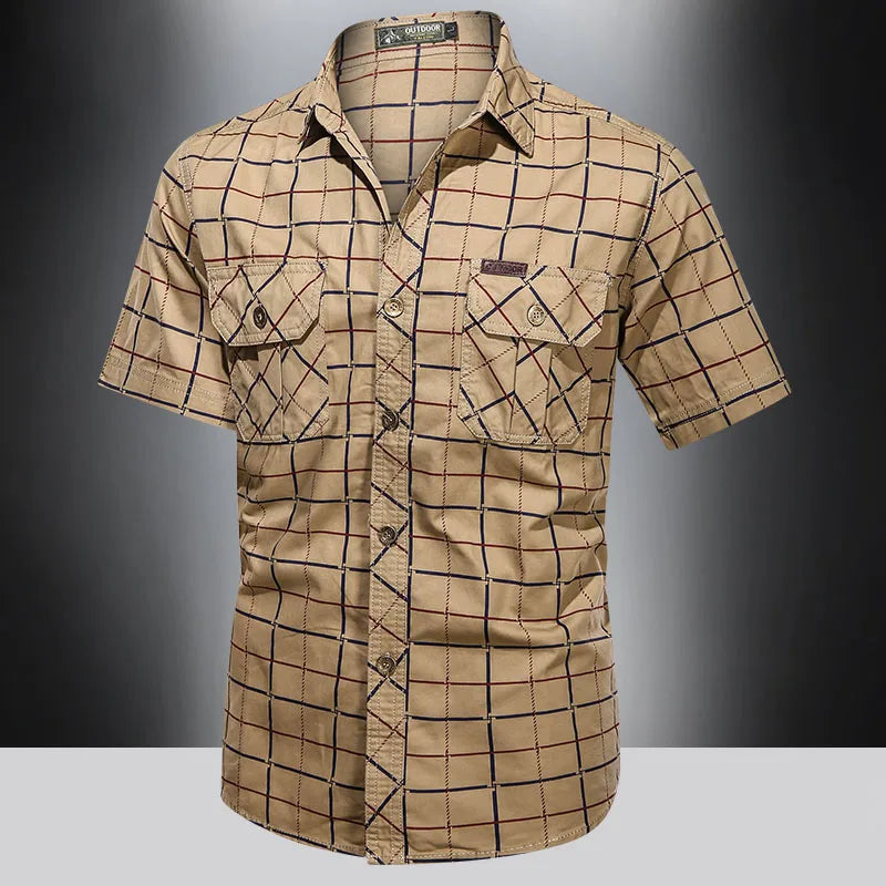Zacarías | Camisa elegante de manga corta a cuadros