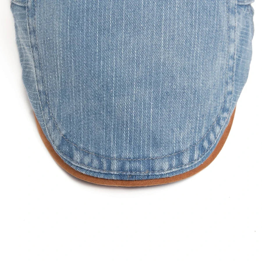 Helena | Boina plana premium de denim