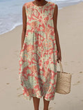 Vestido midi floral de tejido ligero de Noura Madrid