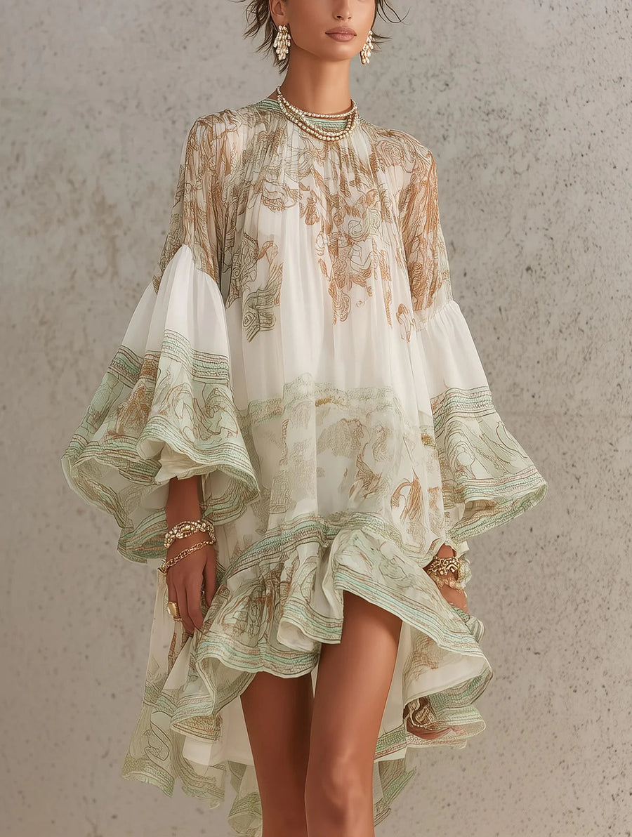 Sara | Vestido corto verde de rayas