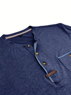 Jacinto | Camiseta elegante de cuello redondo con bolsillo
