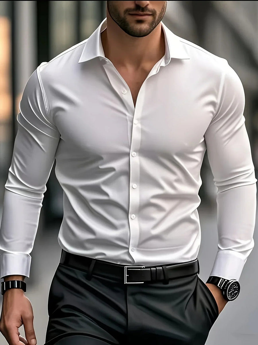 Abel | Camisa elegante de manga larga con botones