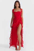 Isabela | Vestido elegante con abertura en la pierna