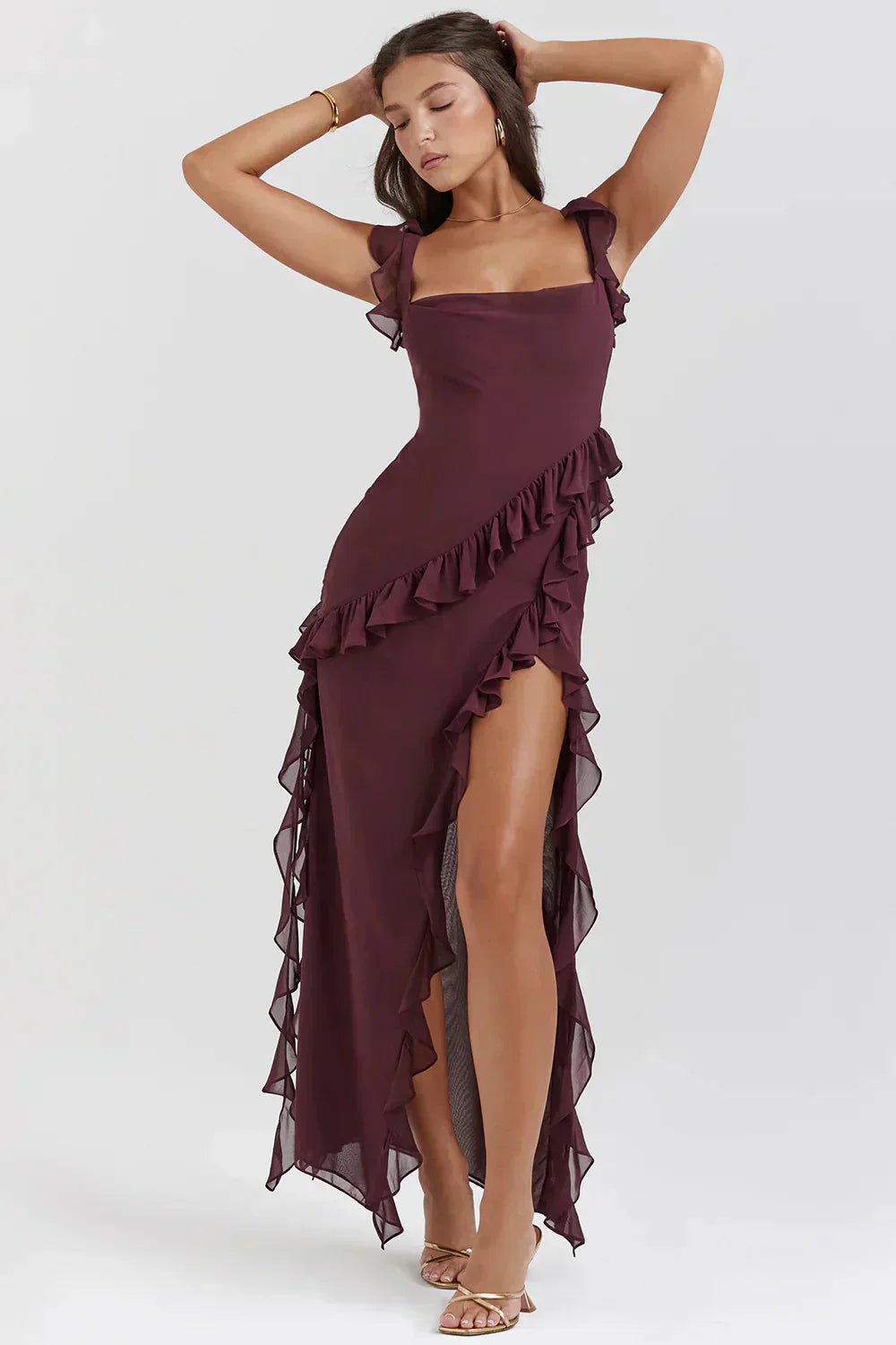 Isabela | Vestido elegante con abertura en la pierna