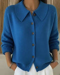 Chaqueta de Punto con Cuello Camisero Vega