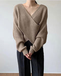 Queralt | Pullover de punto cruzado chic