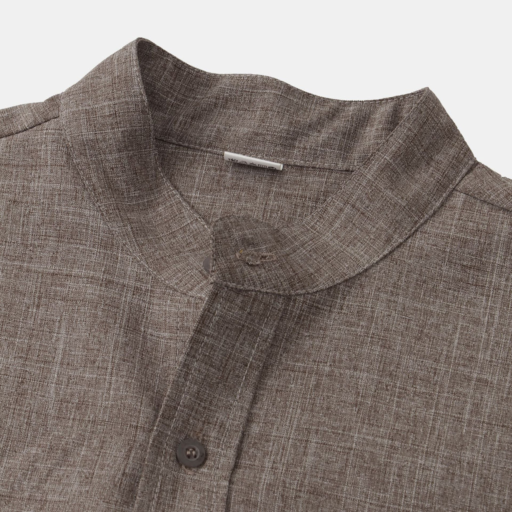 Gaspar | Camisa de algodón lisa con botones