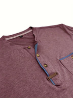 Jacinto | Camiseta elegante de cuello redondo con bolsillo